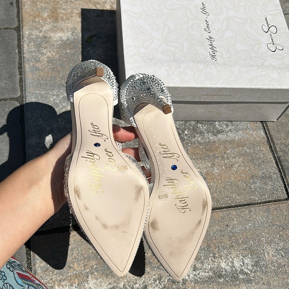 Jessica Simpson white accile heels - Picture 3 of 12